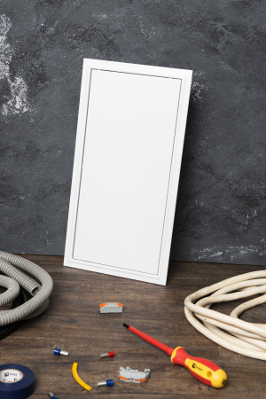 EKF Basic Люк ревизионный пластик с нажим. замком 200х400 (ШхВ внутр.)