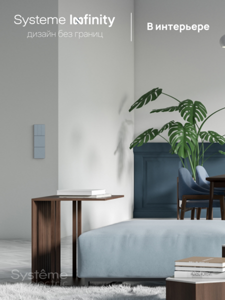 Systeme Electric Systeme Infinity Стальное небо Заглушка
