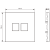 Donel Накладка 2-я для розеток RJ45, TV, SAT, матовый кремовый, серия S08, DS86931