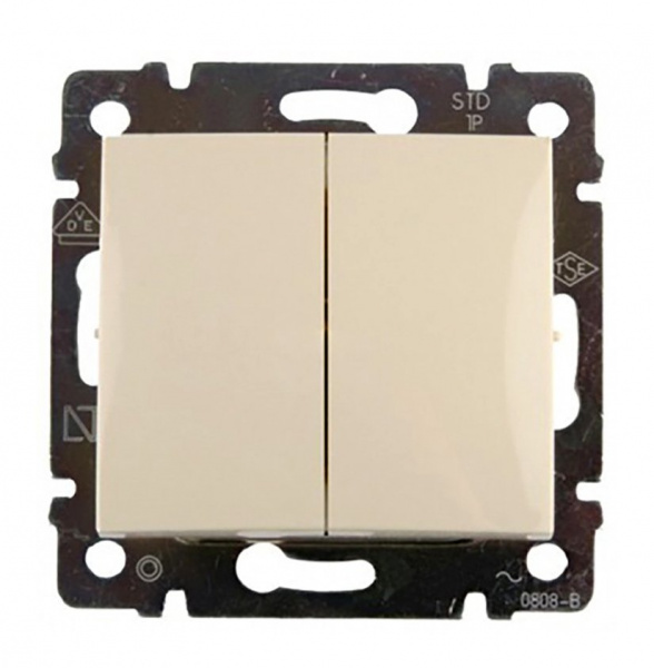 Legrand DIY Valena Крем Выключатель 2-клавишный
