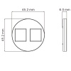 Donel Накладка 2-я для розеток RJ45, TV, SAT, шампань, серия D16, DO86951