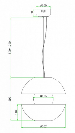 Подвесной светильник Modern MOD322PL-L6B3K Maytoni Rebel