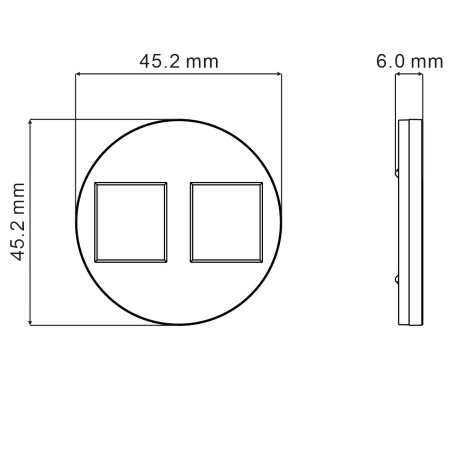 Donel Накладка 2-я для розеток RJ45, TV, SAT, шампань, серия D16, DO86951