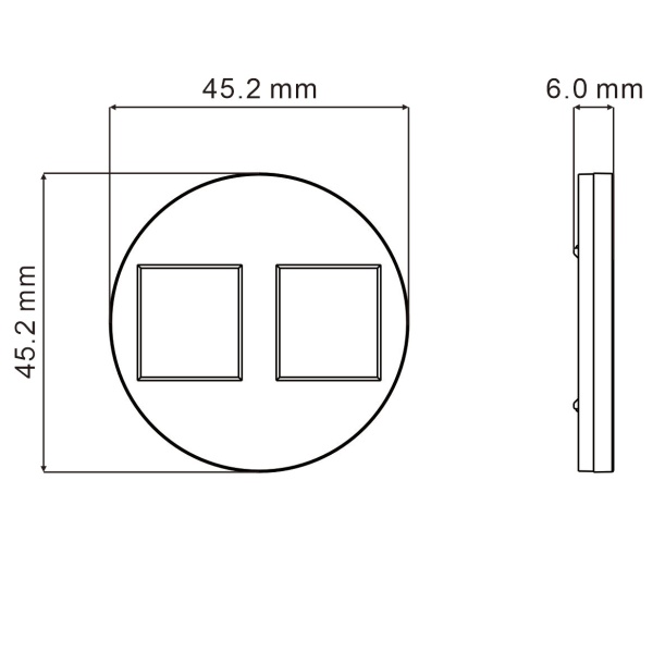 Donel Накладка 2-я для розеток RJ45, TV, SAT, шампань, серия D16, DO86951