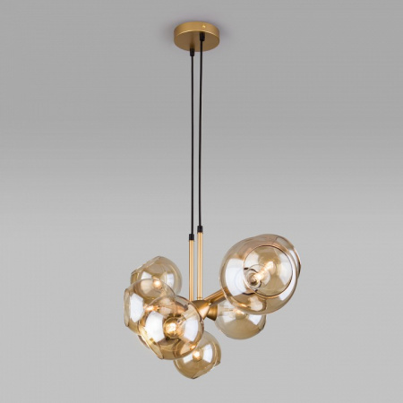 Подвесной светильник с плафонами 70113/8 янтарный Eurosvet Roger