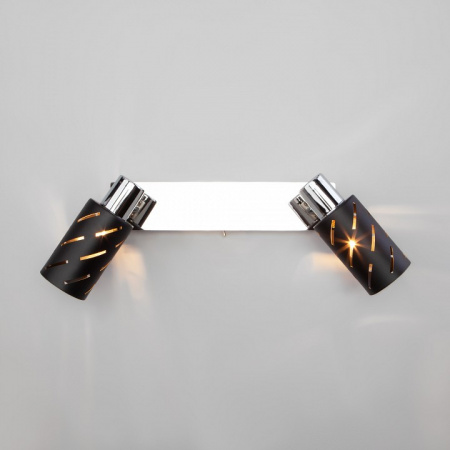 Настенный светильник 20090/2 черный / хром Eurosvet Fente