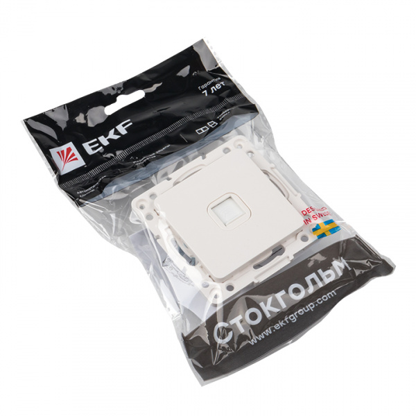 EKF PROxima Стокгольм Белый Розетка RJ-11