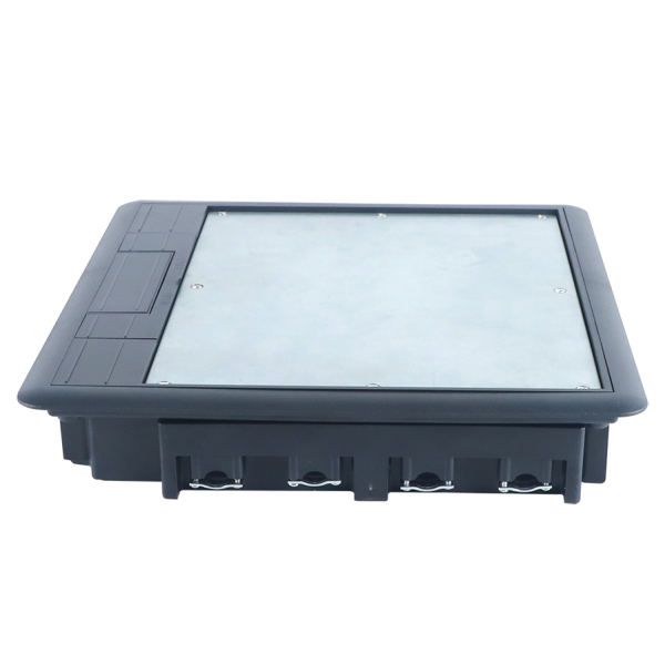 Donel Лючок в пол 16 мод. (8 мод. 45х45 мм.) верт. установка, глубина 50мм, крышка ABS + гальванизированная стальная вставка