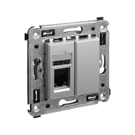 DKC Avanti Закаленная сталь телефонная розетка RJ-12 одинарная