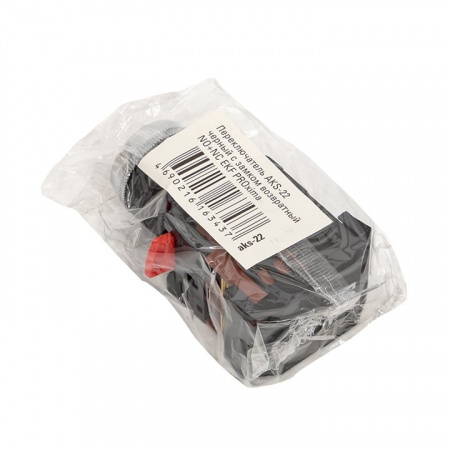 EKF PROxima Переключатель АKS-22 черный c замком возвратный NO+NC