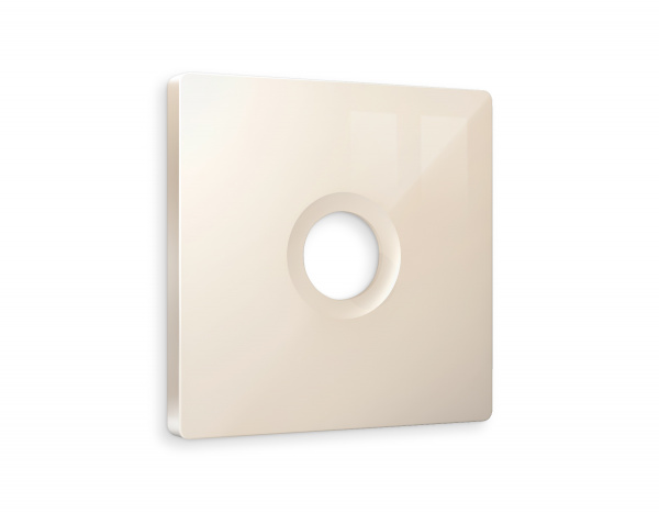 Лицевая панель ALFA (Бежевый глянец) для TV розетки QUANT AP3130