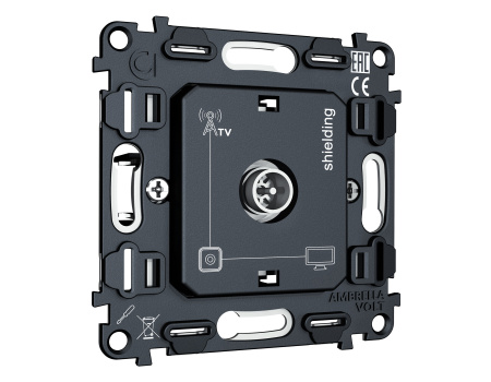 Механизм TV розетки оконечной экранированной 5-1000 MHz 3dB QUANT VM199