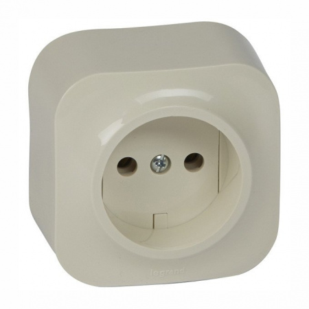 Legrand Quteo Бежевый Розетка б/з
