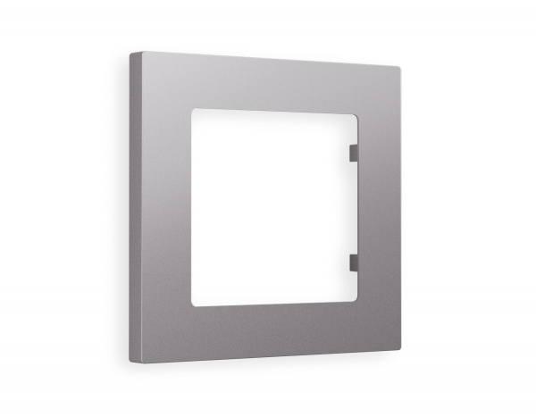 Рамка ALFA Techno (Сталь матовый) 1-ая AF220501