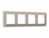 Рамка ALFA Line (Серо-бежевый матовый) 4-ая AF110364