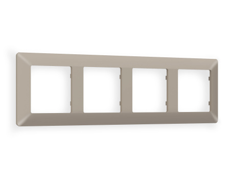 Рамка ALFA Line (Серо-бежевый матовый) 4-ая AF110364