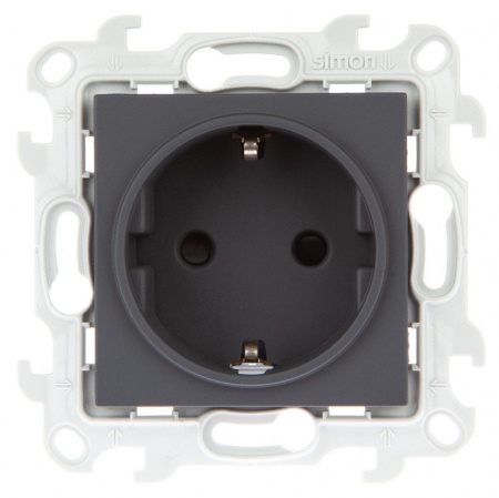 Simon 24 Графит Розетка 2К+3 Sсhuko с защитными шторками Simon 24 Графит Розетка 2К+3 Sсhuko с защитными шторками