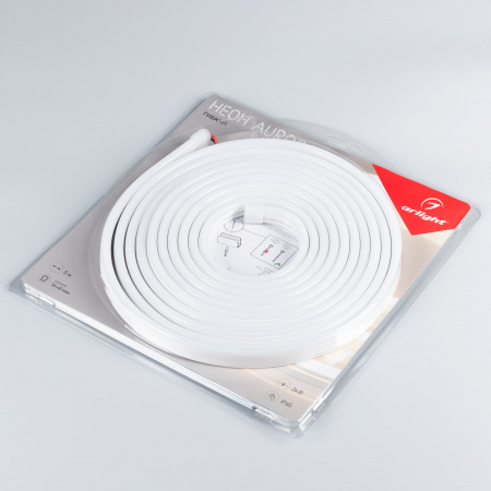 Arlight Лента герметичная AURORA-PS-A120-16x8mm 24V Yellow (10 W/m, IP65, 2835, 5m) (-)