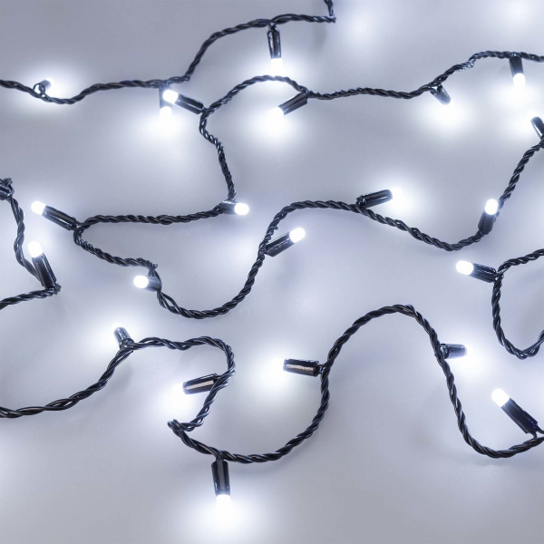Arlight Светодиодная гирлянда ARD-STRING-CLASSIC-1000-BLACK-100LED-MILK-PULSE White (230V, 7W) (Ardecoled, IP65)