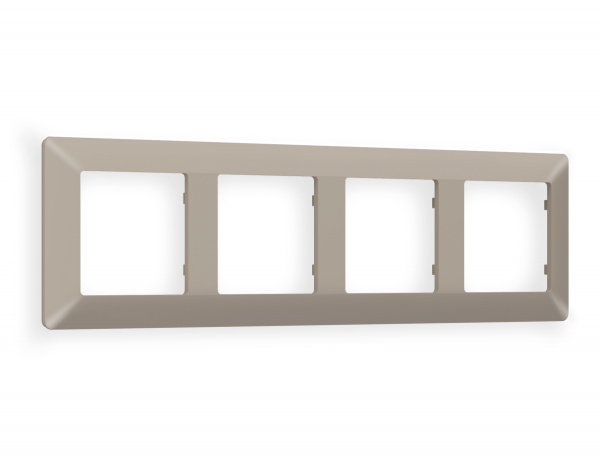 Рамка ALFA Line (Серо-бежевый матовый) 4-ая AF110364