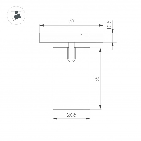 Arlight Светильник MAG-MICROCOSM-SPOT-R35-5W Warm2700 (BK, 36 deg, 24V) (IP20 Металл, 3 года)