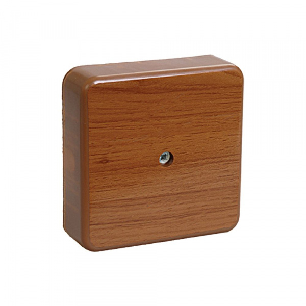 IEK Коробка КМ41219-05 распаячная для о/п 104х104х29 мм дуб (6 клемм 6мм2)