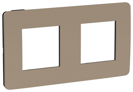 SE Unica Studio Песочная/Антрацит Рамка 2-ная