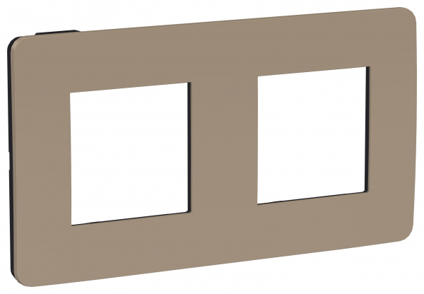 SE Unica Studio Песочная/Антрацит Рамка 2-ная