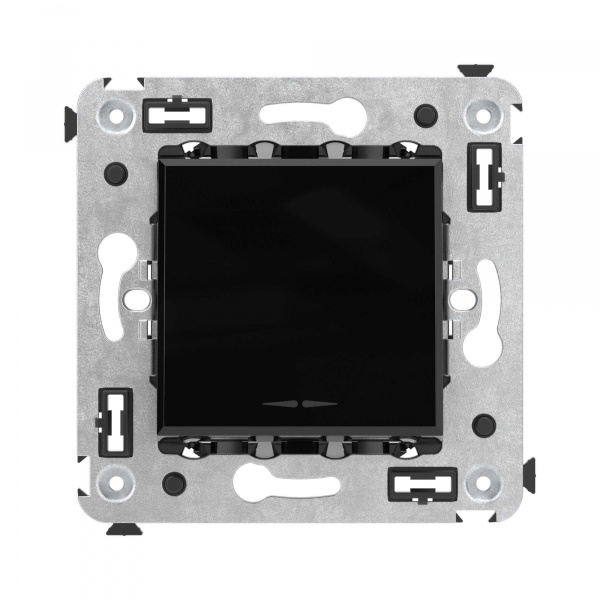 DKC Avanti Черный квадрат Кнопка одноклавишная