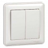 SE Wessen 59 Бел Выключатель 2-клавишный , 10АХ, (в сборе)