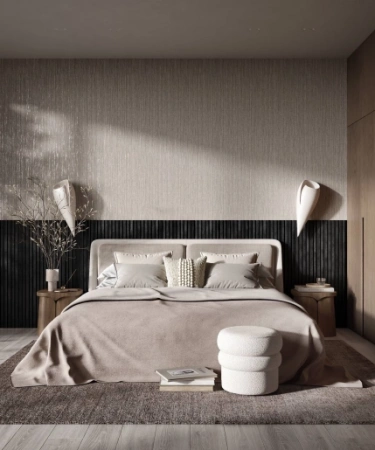 Акустическая панель, черный войлок, 600х600х19мм, рейки МДФ дуб графит Акустическая панель, черный войлок, 600х600х19мм, рейки МДФ дуб графит