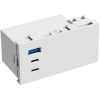 Donel USB зарядное устройство, 100W, Type A + C + C, 4 мод., бел. матовая (90х45мм), DUSB100WWM