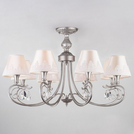 Классическая люстра с абажурами 60069/8 серебро Eurosvet Incanto