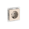 Systeme Electric AtlasDesign Бежевый Розетка с заземлением, 16А, мех., быстрозажим. клем.