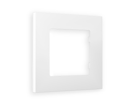 Рамка ALFA Qubi (Белый матовый) 1-ая AF250121