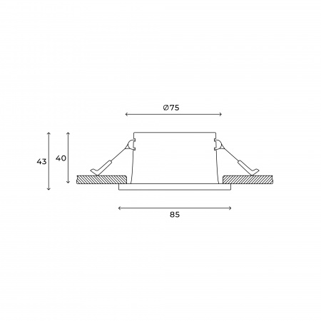 Встраиваемый светильник Nova HSBL_0136 IP44, 35Вт, GU10, белый