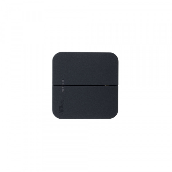 SE Blanca наруж Антрацит Выключатель 2-клавишный с подсветкой 10А,250B, изолир. пластина