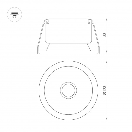 Arlight Светильник MS-HARBOR-R123-20W Day4000 (BK, 36 deg, 230V) (IP20 Металл, 5 лет)