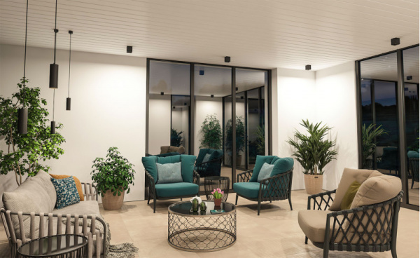 DK3080-BK Светильник накладной IP 20, 10 Вт, GU5.3, LED, черный/черный, пластик