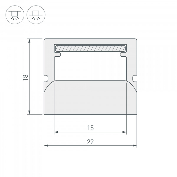 Профиль Arlight WPH-FLOOR22-2000 023290