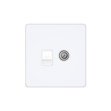 Systeme Electric Systeme Infinity Арктический лед Розетка информационная TV/FM и RJ-45 кат.5е