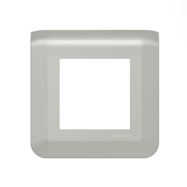 Legrand Mosaiс Рамка - Программа Mosaic - 2 модуля - алюминий