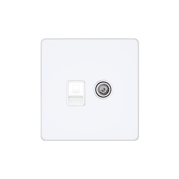 Systeme Electric Systeme Infinity Арктический лед Розетка информационная TV/FM и RJ-45 кат.5е