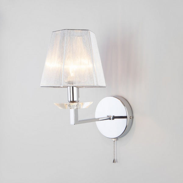 Бра с абажуром 60125/1 хром Eurosvet Alegria