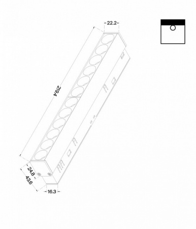 Трековый светильник TR031-2-12W4K-B Maytoni Points