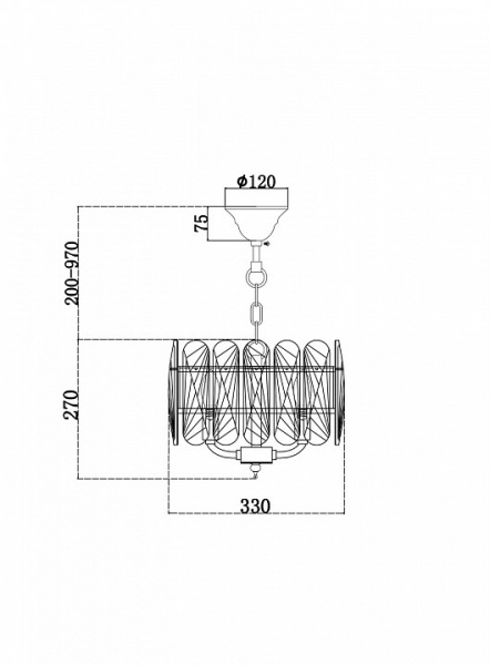 Подвесной светильник MOD122PL-03BS Maytoni Suite