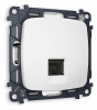 Комплект механизма телефонной розетки OMEGA MO132030 Белый матовый RJ-11(4P4C) с защитной шторкой QUANT