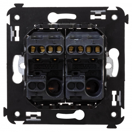 DKC Avanti Закаленная сталь Выключатель двухклавишный