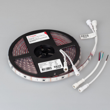 Arlight Лента герметичная DMX-PS-B60-12mm 12V RGB-PX3 (14 W/m, IP67, 5060, 5m) (бегущий огонь)