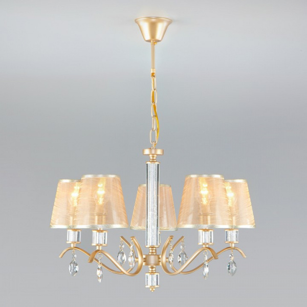 Классическая люстра 60103/5 перламутровое золото Eurosvet Alcamo Классическая люстра 60103/5 перламутровое золото Eurosvet Alcamo